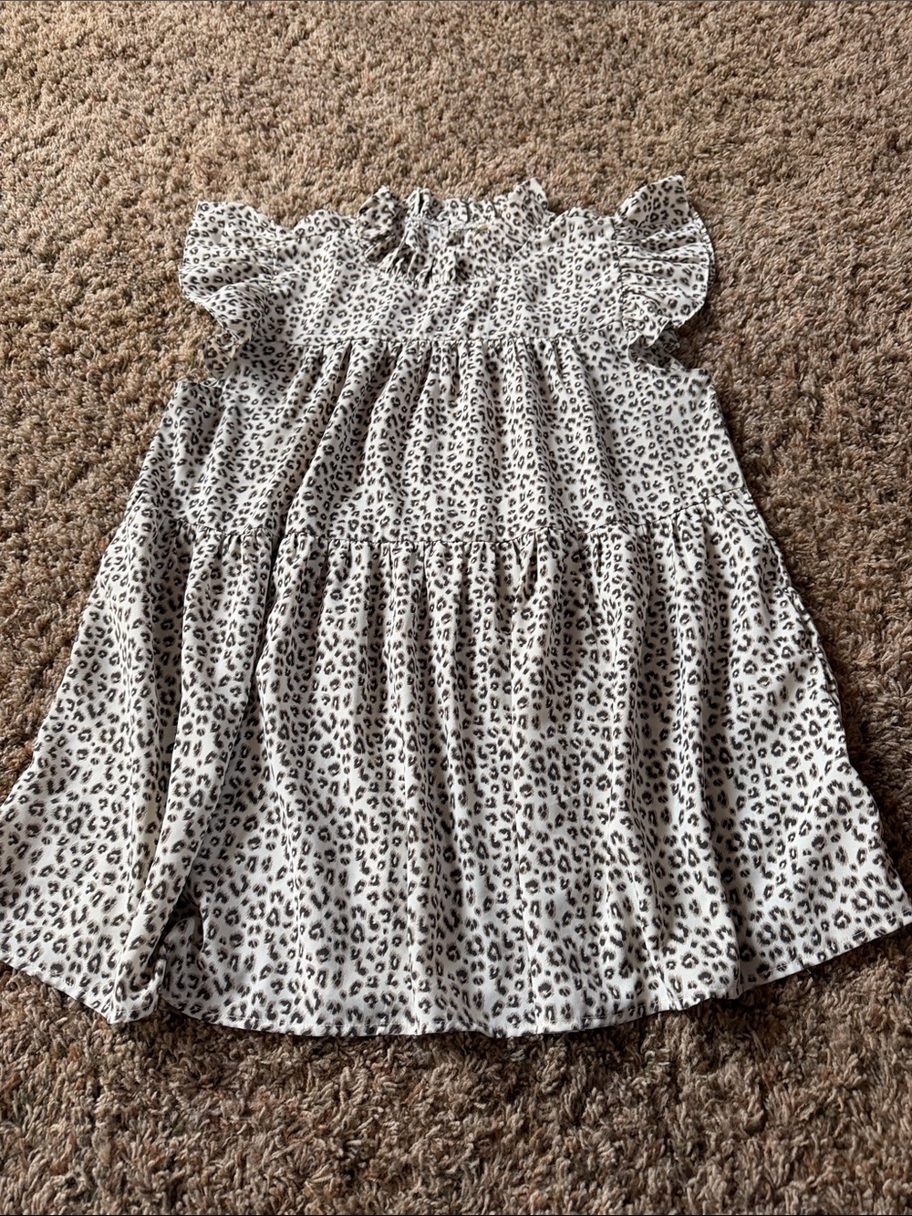 JODIFL Leopard Print top in Cream and Brown